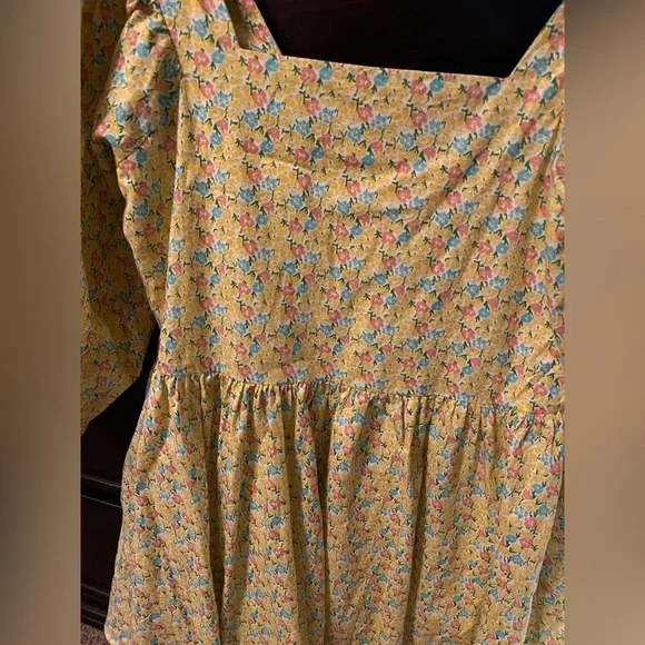 Size medium It’s Your Choice Yellow Floral Print Dress from Red Dress Boutique - Picture 3 of 5